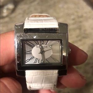 White leather Kenneth Cole watch